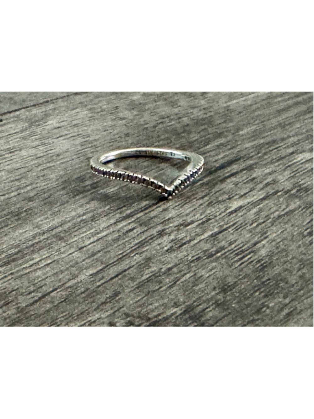 Pandora Size 7 “Sparkling Wishbone Ring” - Lined with Cubic Zirconia